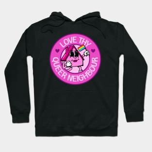 Love Thy Queer Neighbour - Cute Rainbow Cartoon Hoodie